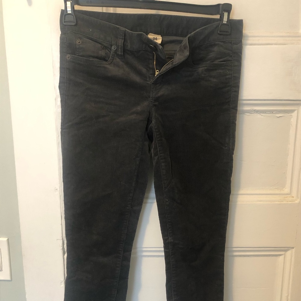 J. Crew toothpick cords 24 skinny ankle length